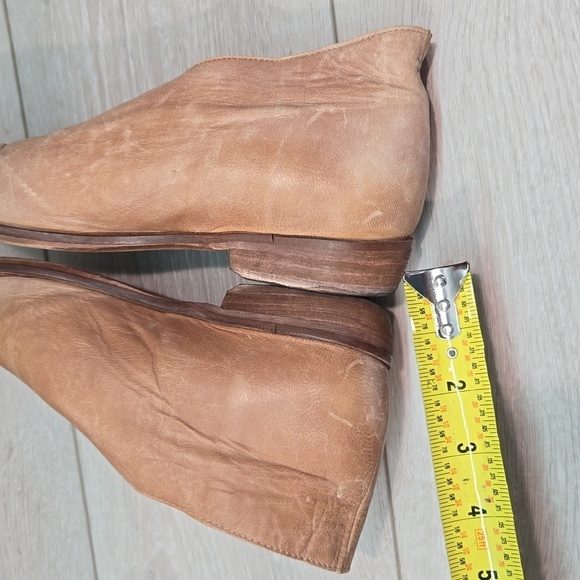 Free People Women Cutout Side Ankle Leather Pointed toe boots shoes sz 37/6 - Picture 7 of 11